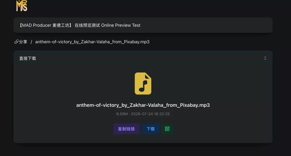 云盘文件下载页面